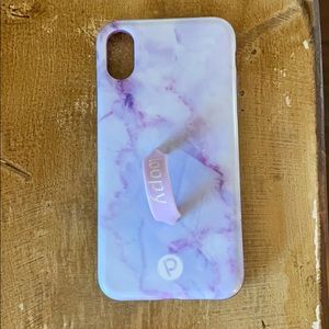 Purple marble loopy phone case (iPhone XS)